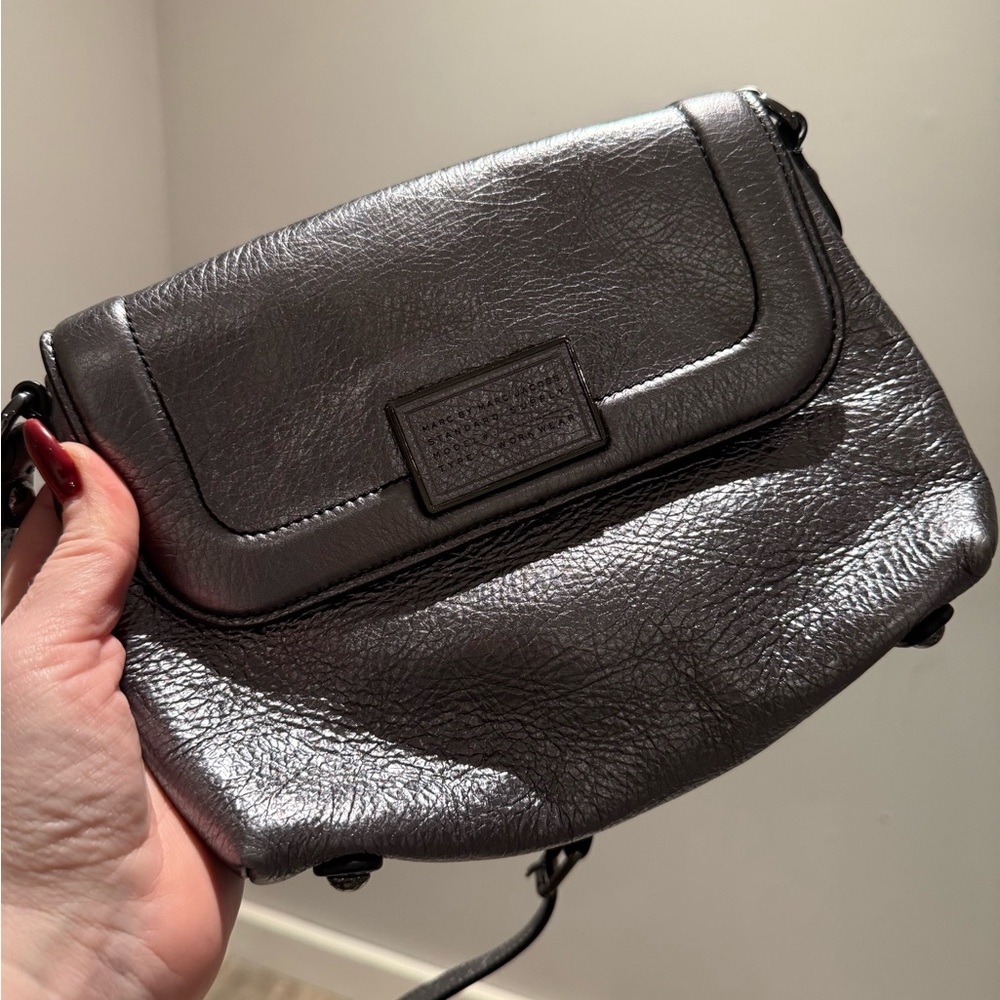 Marc by Marc Jacobs Standard Supply Workwear Gunmetal Leather Crossbody Bag